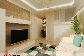 THIẾT KẾ NỘI THẤT CHUNG CƯ DIỆN TÍCH 30M2 - Căn hộ có gác xép tiện lợi