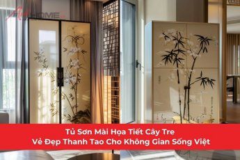 Tủ Sơn Mài Họa Tiết Cây Tre – Vẻ Đẹp Thanh Tao Cho Không Gian Sống Việt