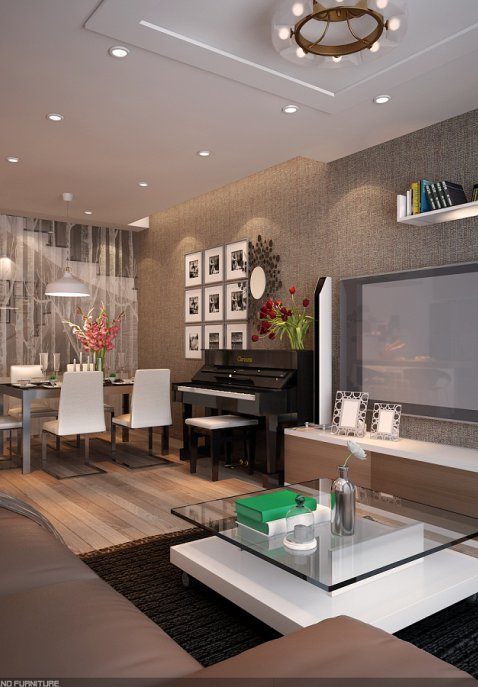 Thiết kế nội thất nhà anh Hưng tại chung cư Golden Land