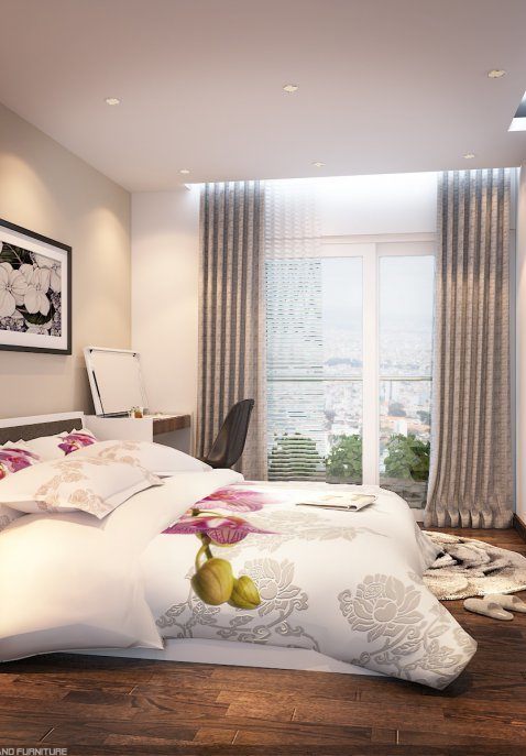 Thiết kế nội thất phòng ngủ căn hộ chung cư tại Royal City