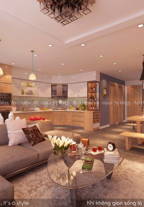 Thiết kế nội thất chung cư Golden Land nhà anh Hưng