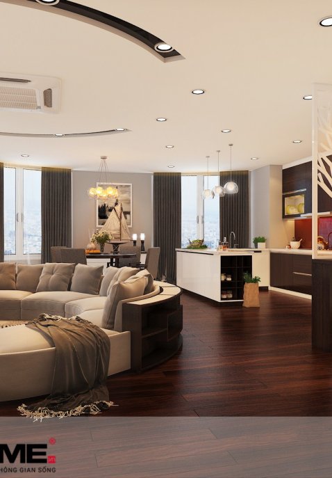 Thiết kế nội thất nội thất penhouse Hoàng Quốc Việt Residentials - chú Sơn