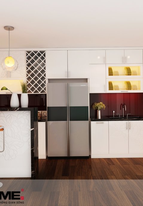 Thiết kế tủ bếp căn A03 chung cư Hateco Hoàng Mai-Anh Bình