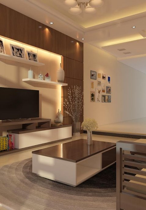 Thiết kế nội thất phòng khách hiện đại - Chị Phượng