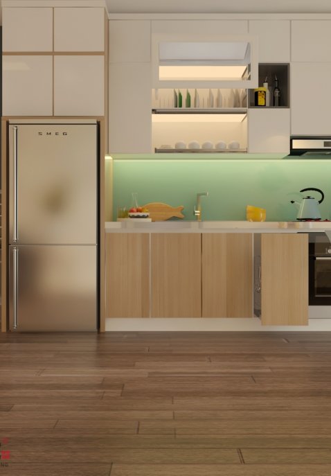 Thiết kế nội thất chung cư Hateco Hoàng Mai căn A10 - chị Hà