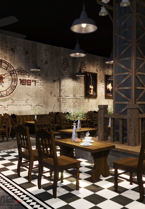 Thiết kế nội thất AHA Cafe 102 Tôn Thất Tùng