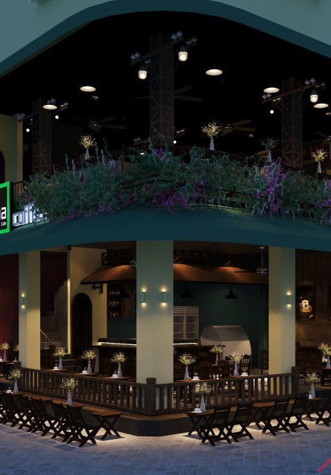 Thiết kế thi công nội thất Aha Cafe Quảng Trường Lam Sơn Thanh Hóa
